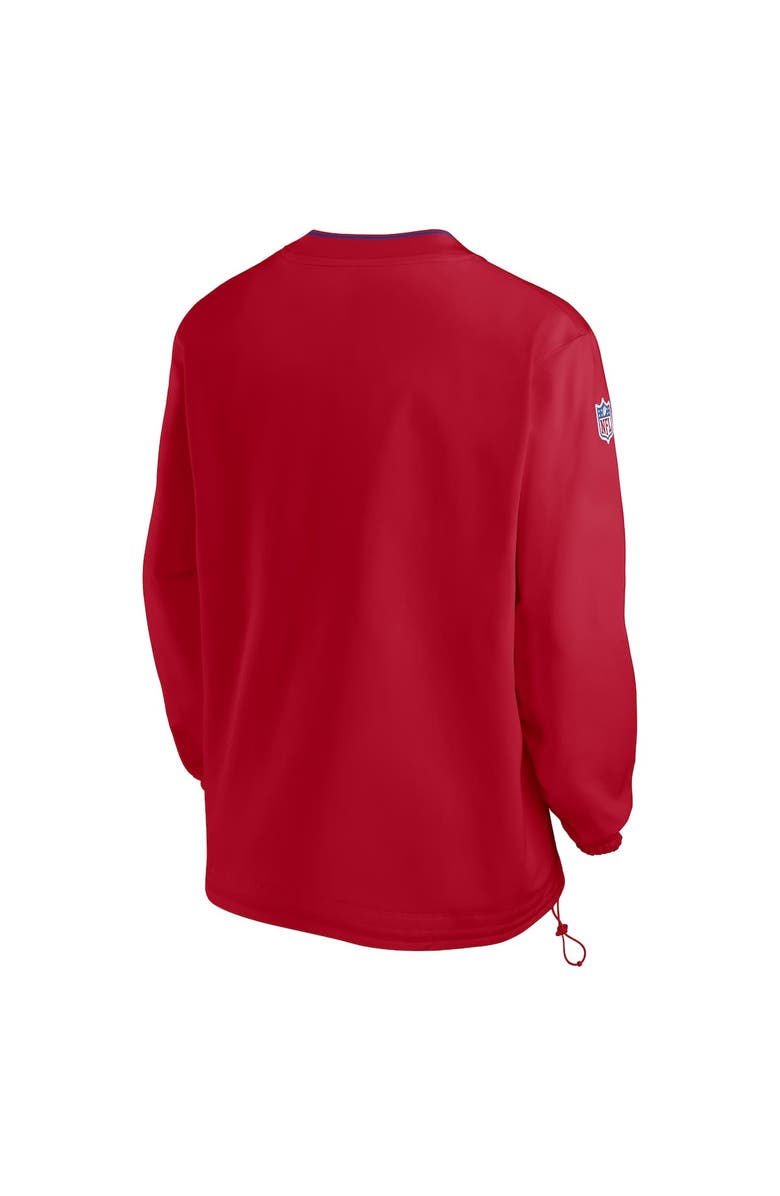 Nike Men's Nike Red New England Patriots 2024 Sideline Throwback Logo Long Sleeve V-Neck Windshirt, Alternate, color, Red