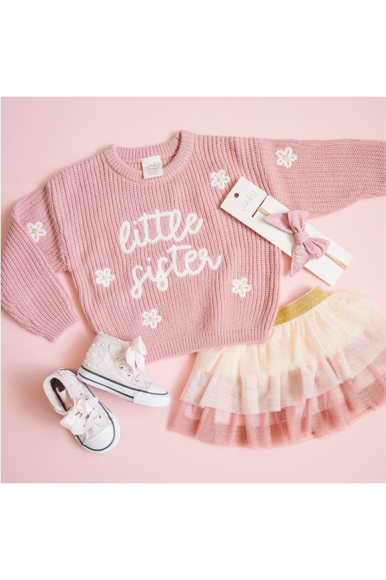 Little Sister Knit Sweater, Alternate, color, Mauve