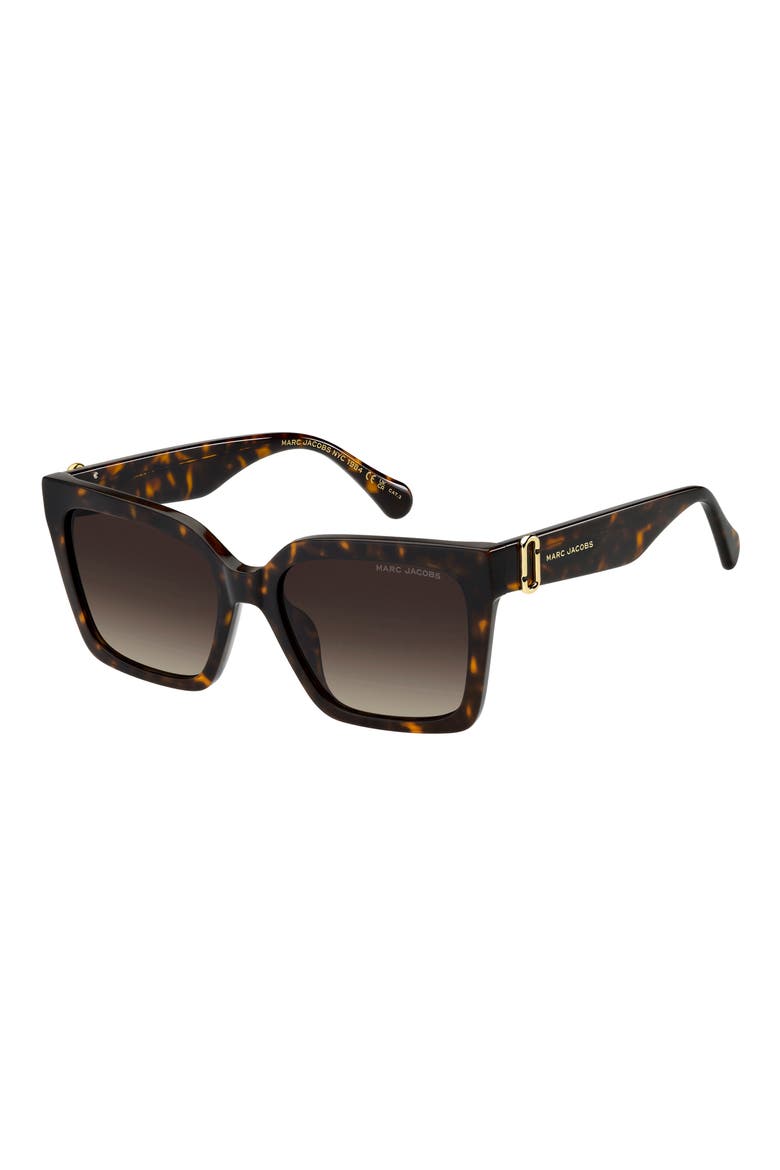 55mm Gradient Cat Eye Sunglasses, Alternate, color, HAVANA/ BROWN SF
