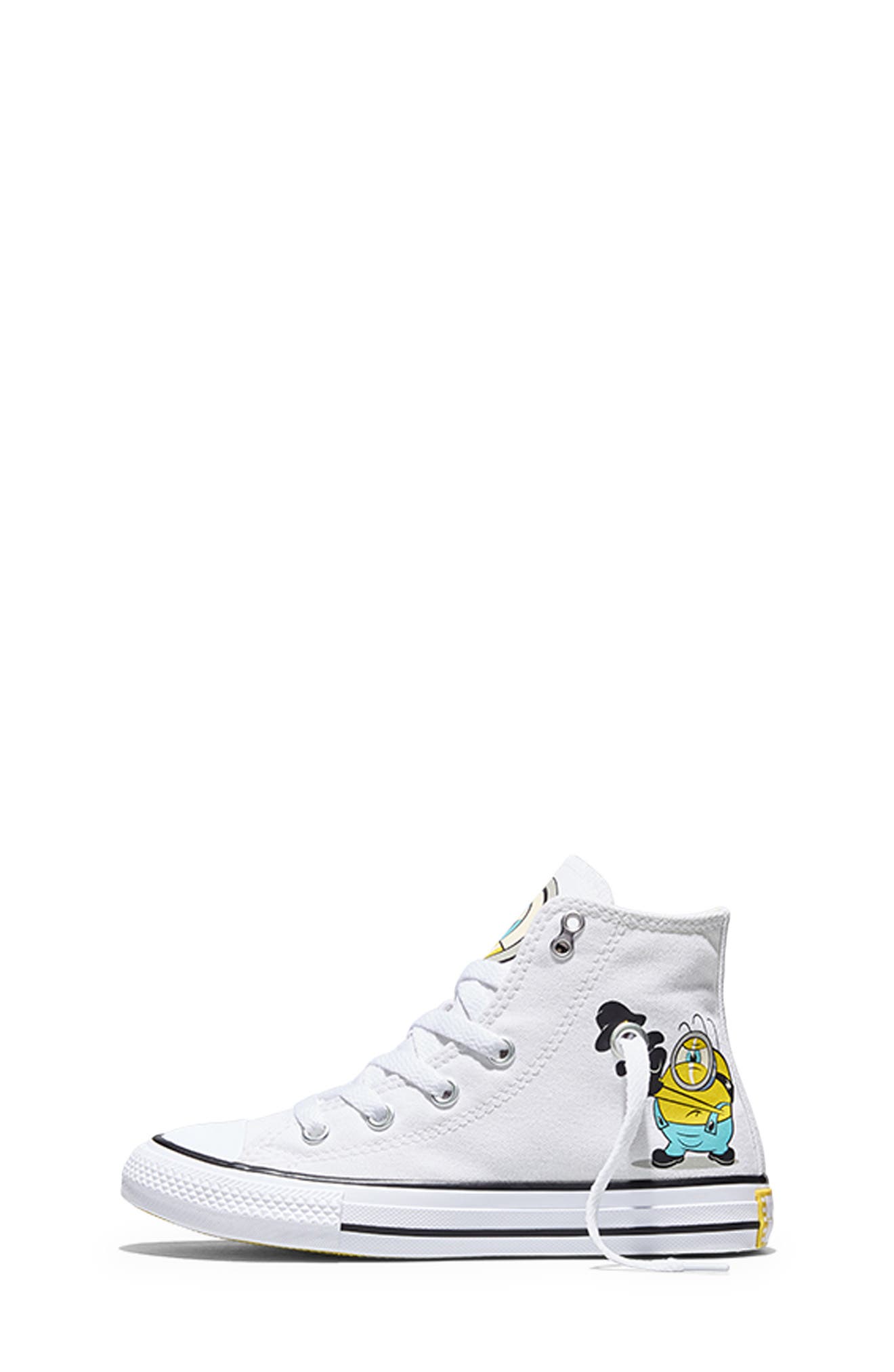 Kids' x Minions Chuck Taylor® All Star® High Top Sneaker, Alternate, color, WHITE/ YELLOW/ WHITE