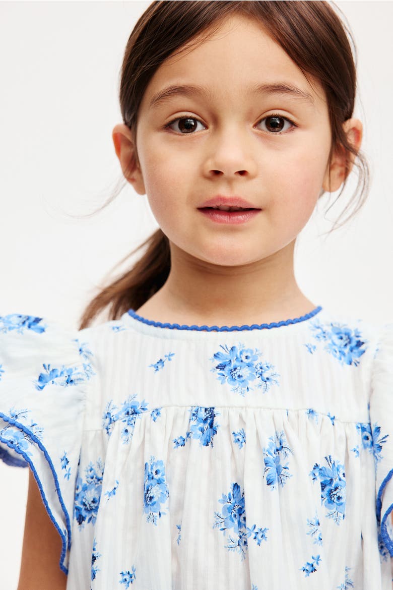 Cotton Seersucker Dress, Alternate, color, White/floral