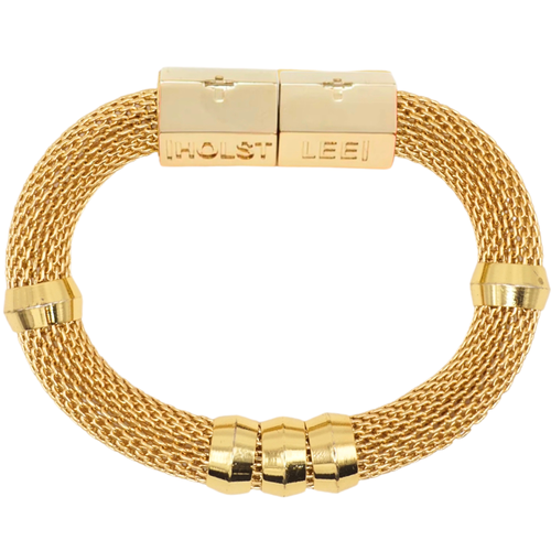 Holst + Lee Holst+lee Classic Mesh Bracelet In Gold