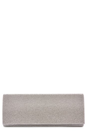 Lady Couture Radiant Rhinestone Clutch In Silver
