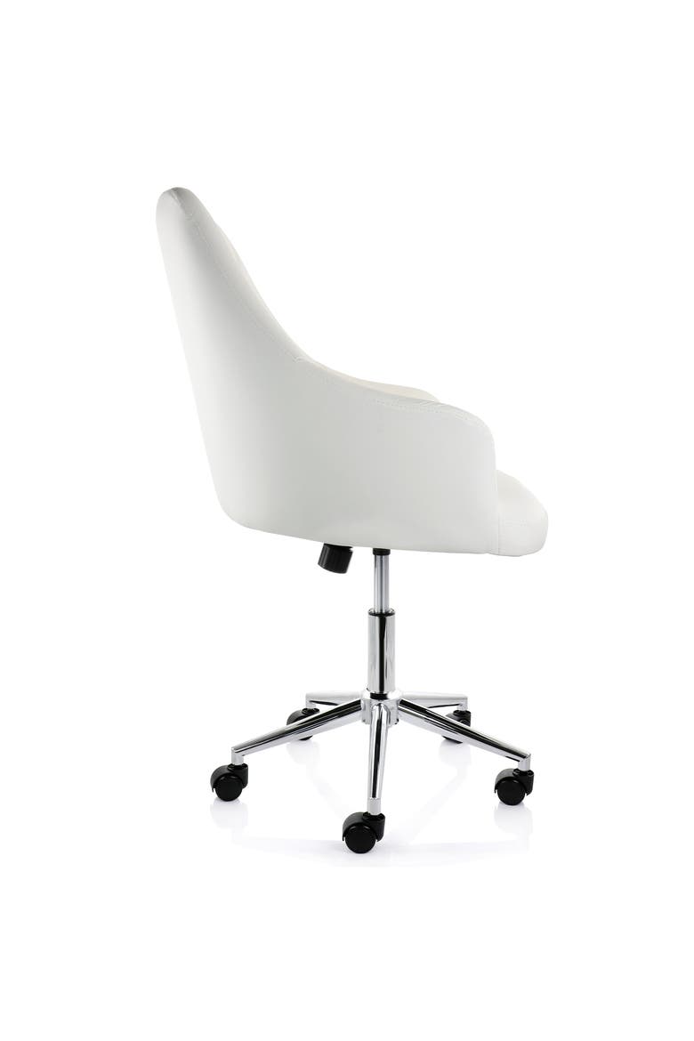 Adjustable Rolling Office Chair, Alternate, color, White