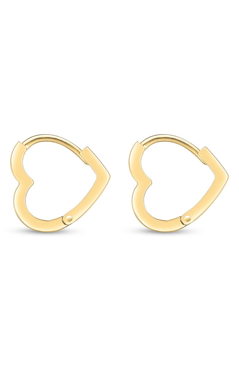 KARAT RUSH Heart Hoop Earrings, Alternate, color, Yellow Gold
