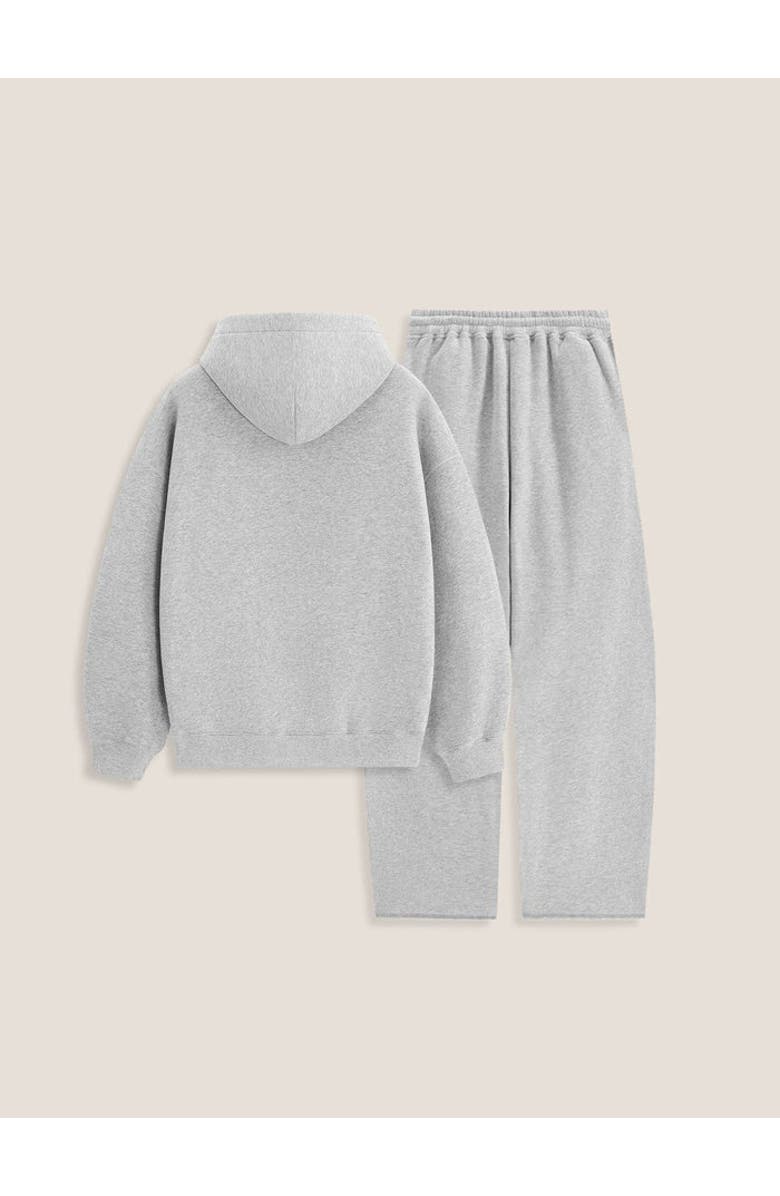 AELFRIC EDEN Cloud Essential Fleece Pullover Hoodie Super Baggy Set, Alternate, color, Grey