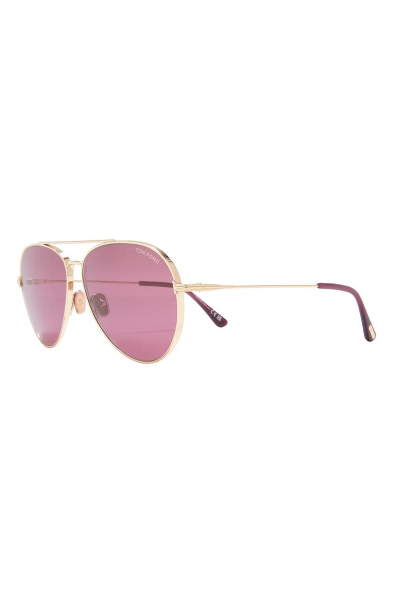 TOM FORD 62mm Pilot Sunglasses, Alternate, color,