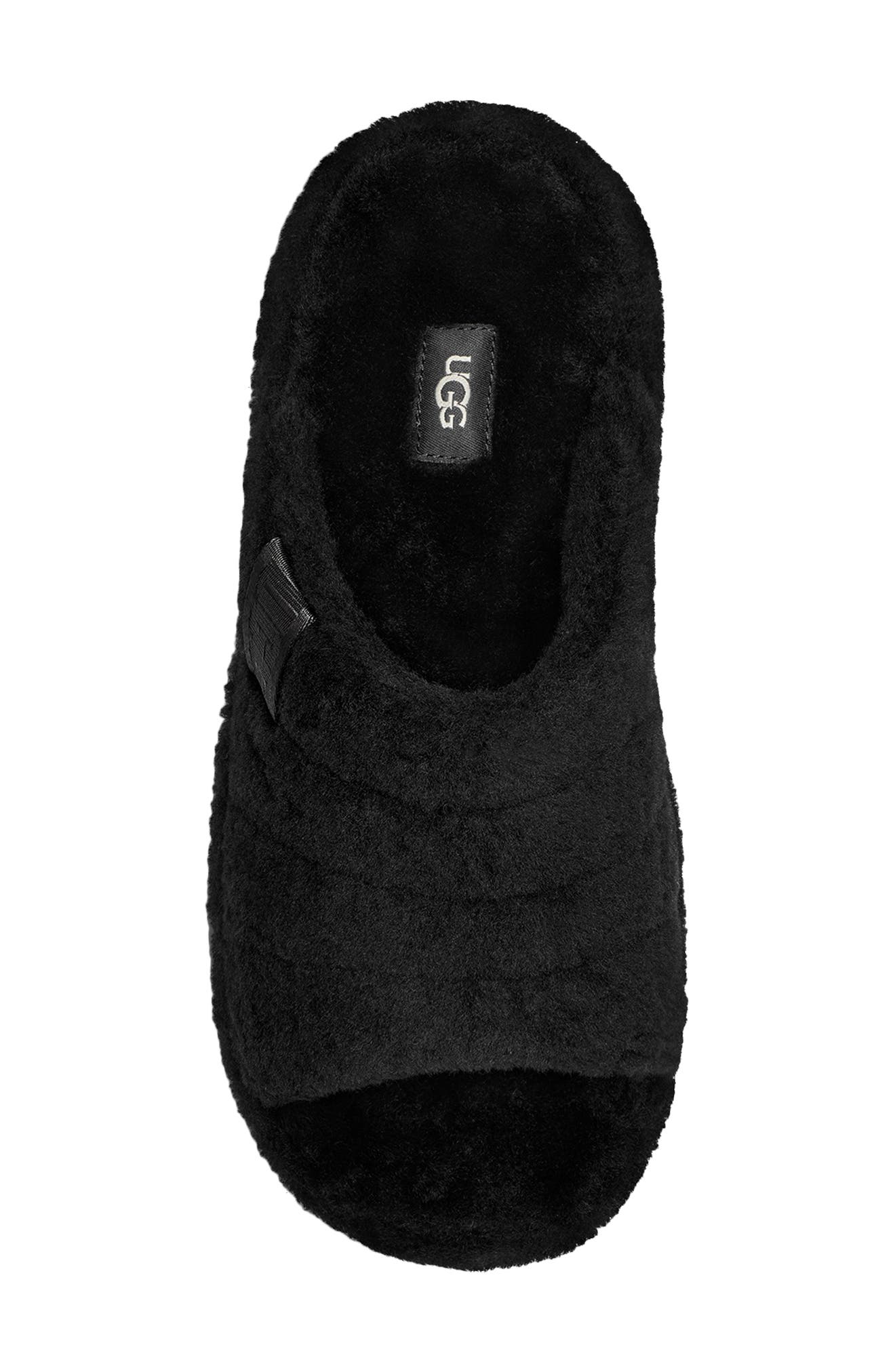 Fluff You Slipper, Alternate, color, BLACK