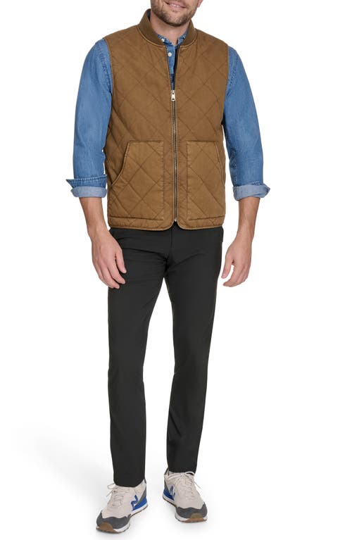 Levi's Diamond Quilted Workwear Vest In Brown