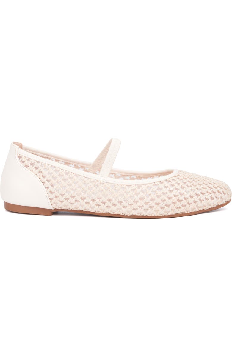 NEW YORK AND COMPANY Lara Woven Ballet Flat, Alternate, color, Bone