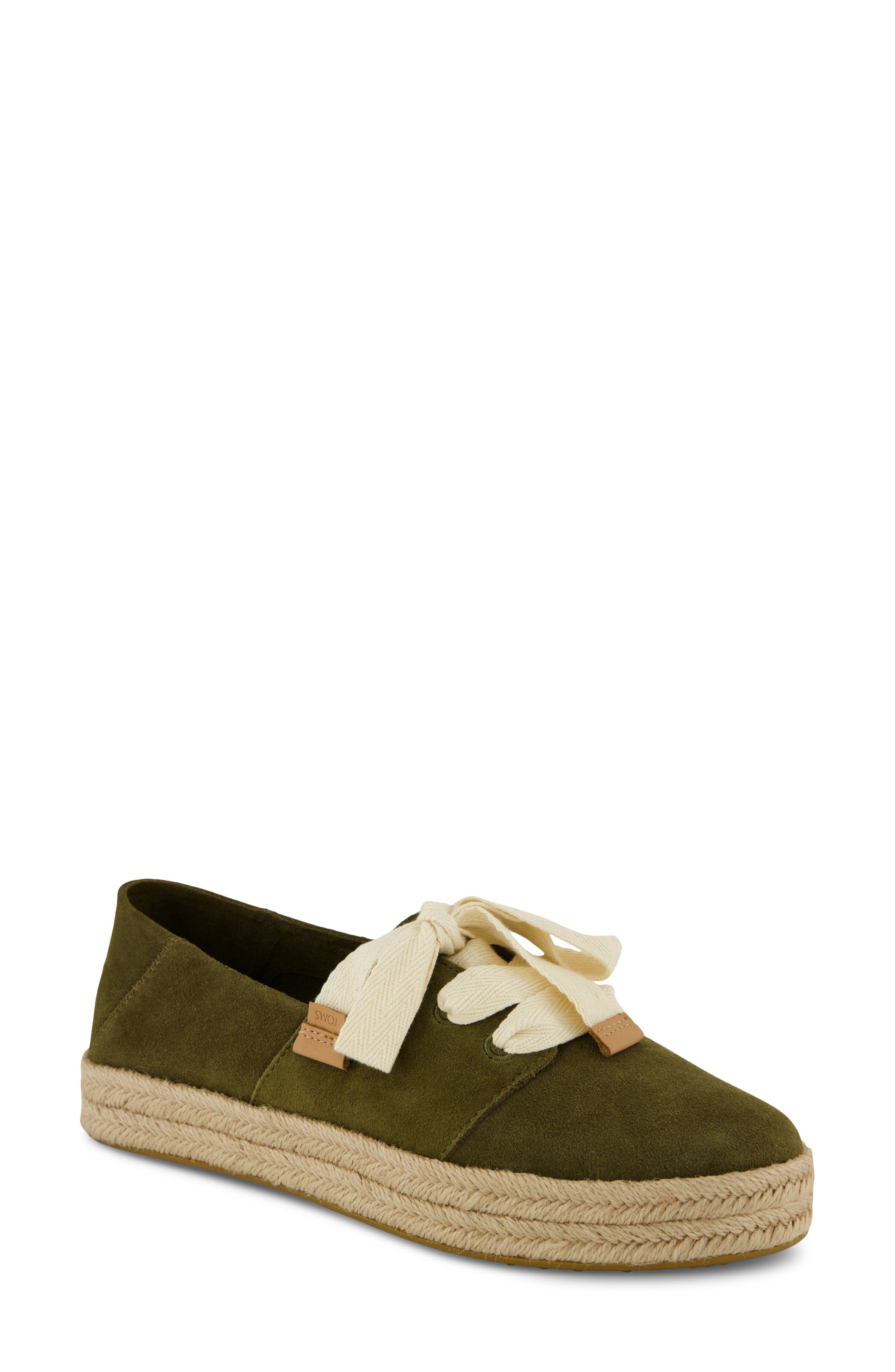 Carolina Lace-Up Espadrille, Main, color, MEDIUM GREEN