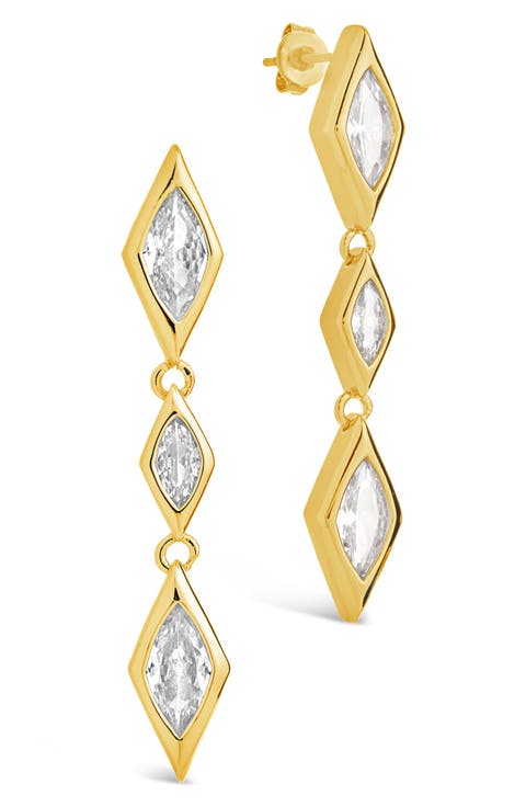 Lissie Cubic Zirconia Linear Drop Earrings
