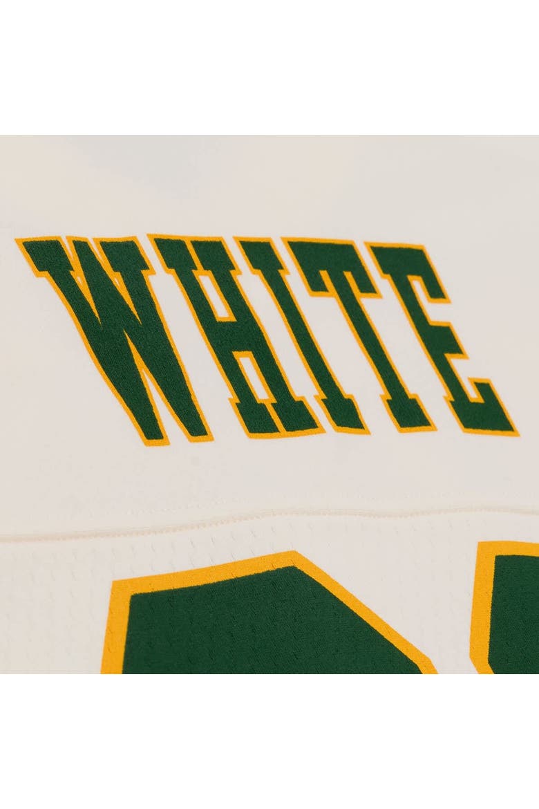 Women's Mitchell & Ness Reggie White Cream Green Bay Packers Retired Player Cropped Fashion Jersey, Alternate, color, Cream