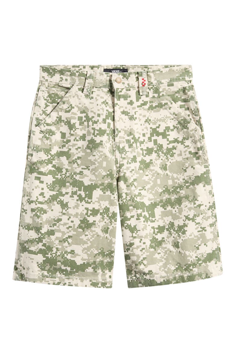 Pixel Camo Cotton Canvas Shorts, Alternate, color, DIGITAL CAMO