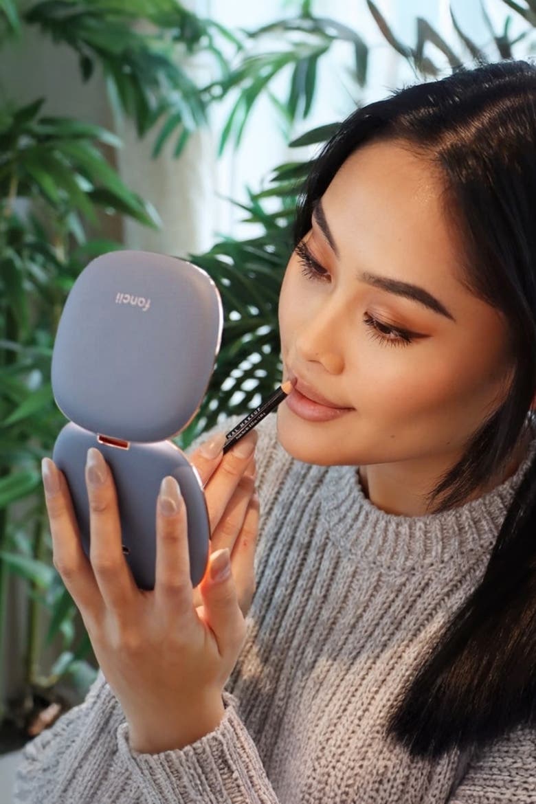 Mila 2 LED Compact Mirror, Alternate, color, Harbor Blue