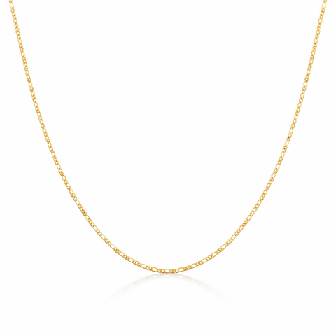 Gold-Plated Sterling Silver Thin Figaro Necklace