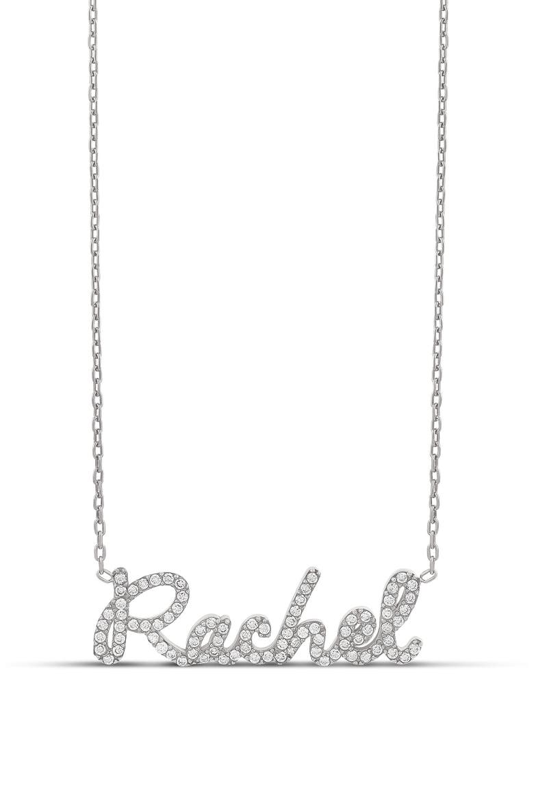 Script Name Necklace, Main, color, SILVER