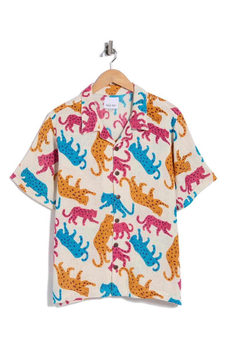 Raga Man Panthera Short Sleeve Shirt, Alternate, color,