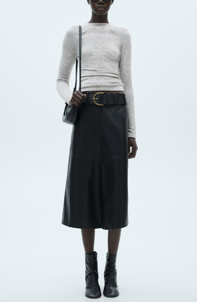 MANGO Seamed Knit Top, Alternate, color,