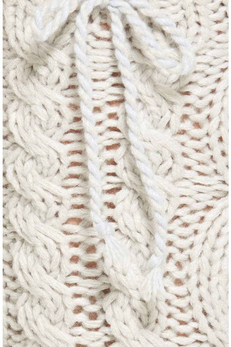 'Arctic' Cable Knit Knee High Slippers, Alternate, color, FROST
