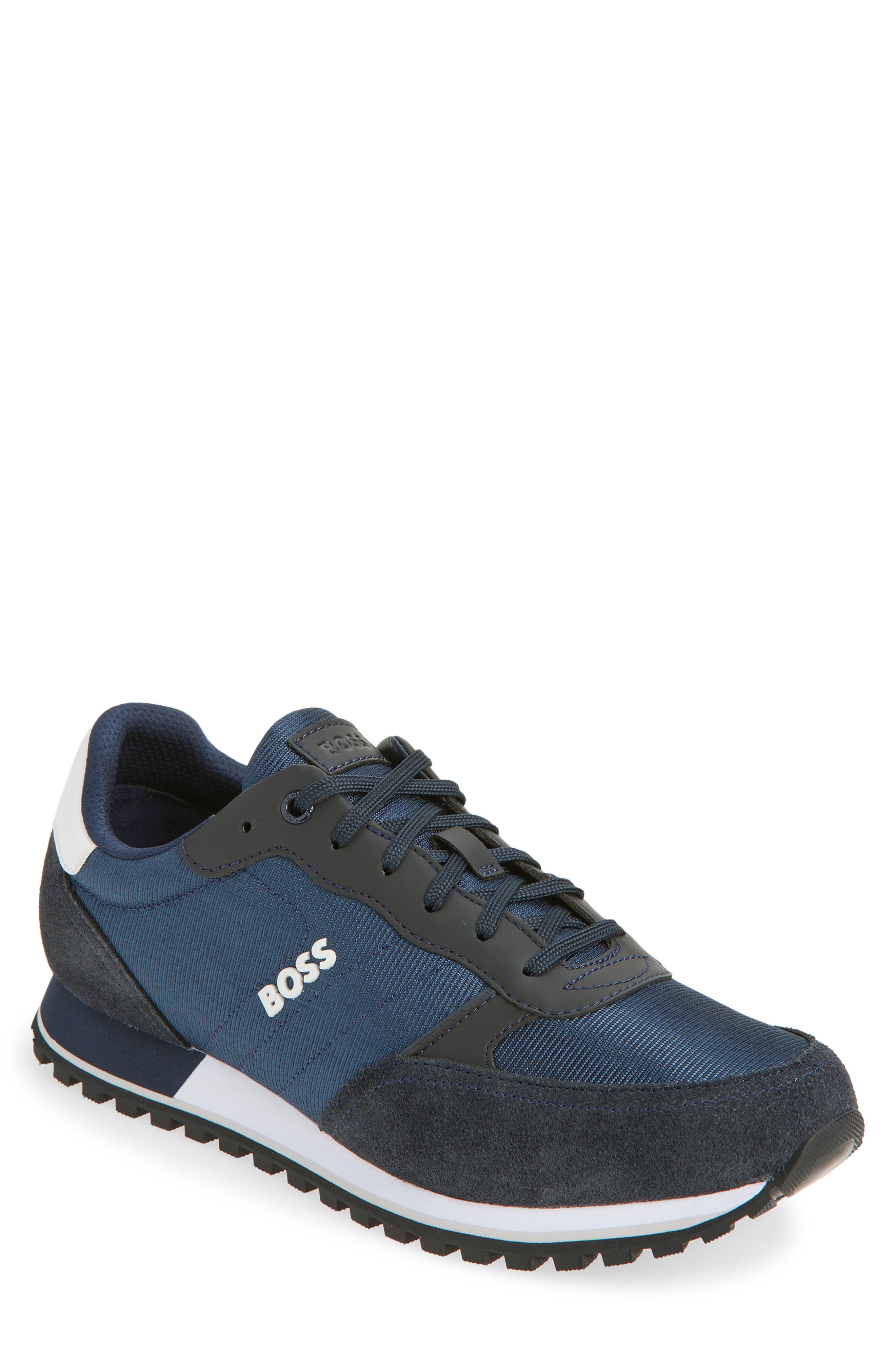 BOSS Parkour Runn Sneaker, Main, color, Dark Blue