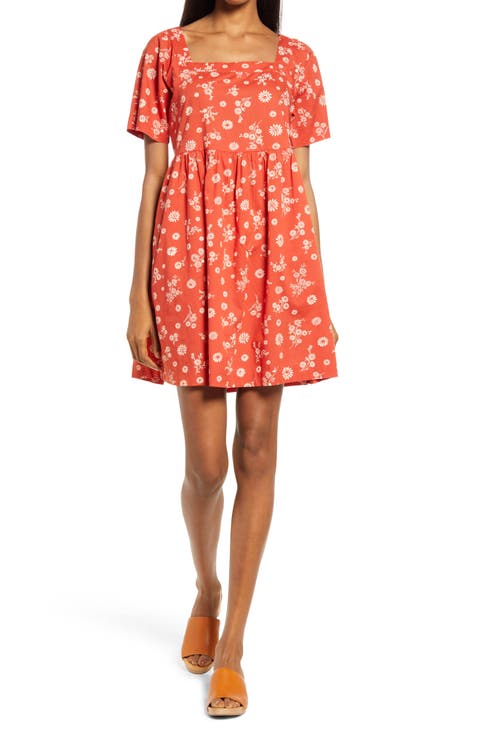 Allie Cottage Floral Cotton Minidress