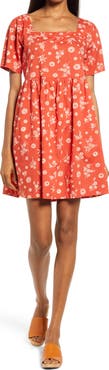 Madewell Allie Cottage Floral Cotton Minidress