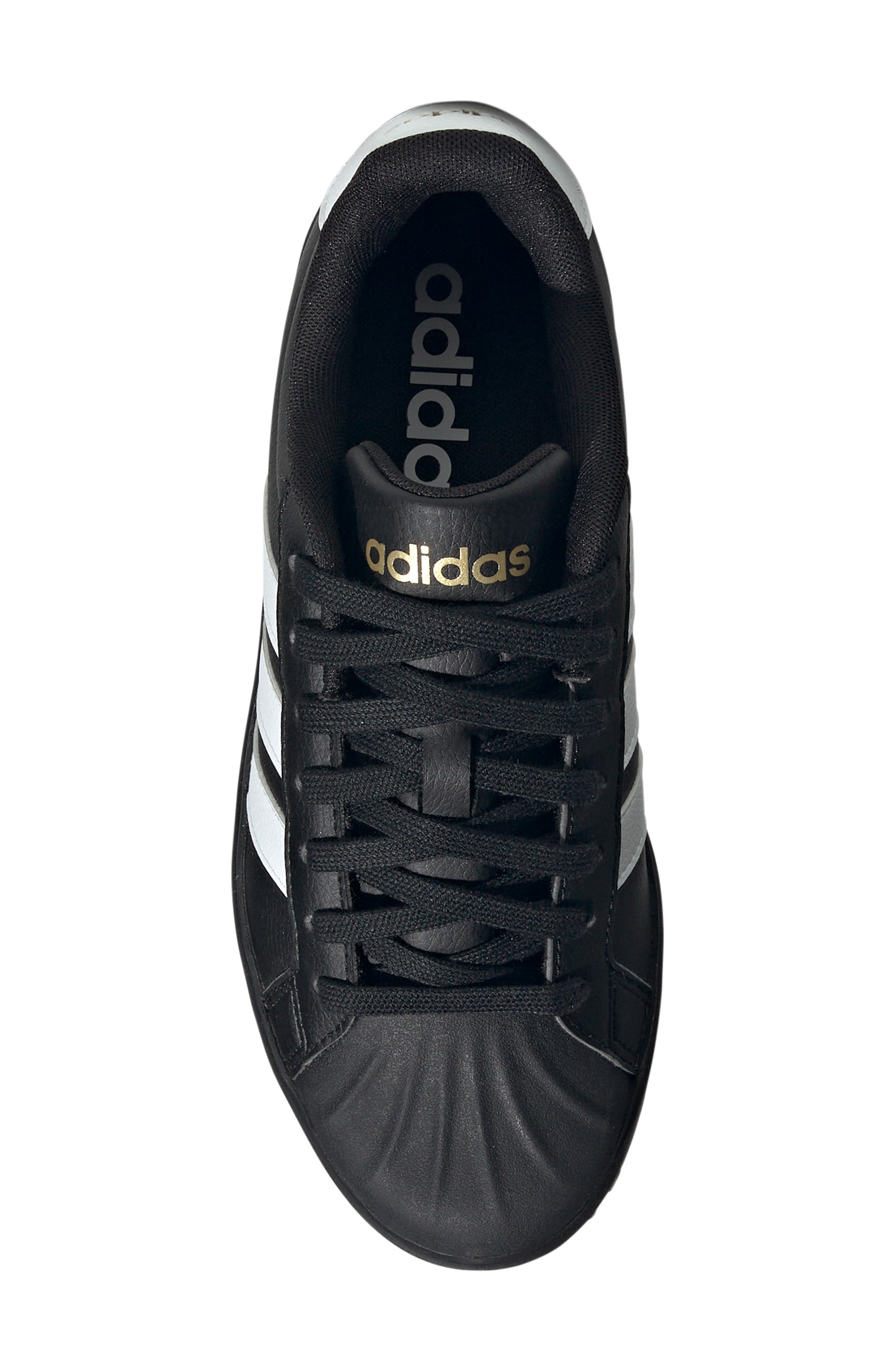 adidas Streettalk Sneaker, Alternate, color, Black/ White/ Gold Metallic