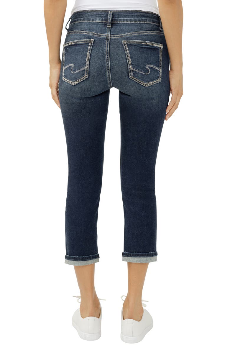 Silver Jeans Co. Suki Curvy Mid Rise Capri Jeans, Alternate, color, Florida
