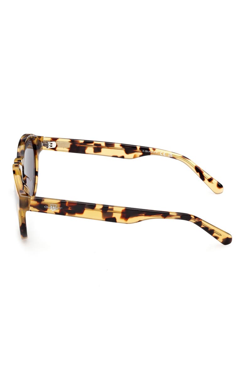 Round Sunglasses, Alternate, color, BLONDE HAVANA / GREEN