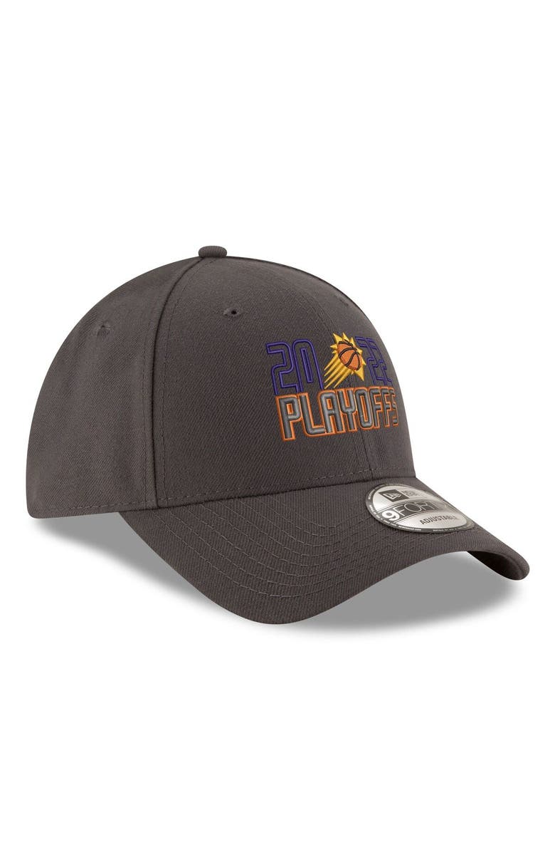 New Era Men's New Era Gray Phoenix Suns 2022 NBA Playoffs Bubble Letter 9FORTY Adjustable Hat, Alternate, color, 