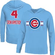 Majestic Threads Men's Majestic Threads Pete Crow-Armstrong Light Blue Chicago Cubs Lightweight Name & Number Hoodie