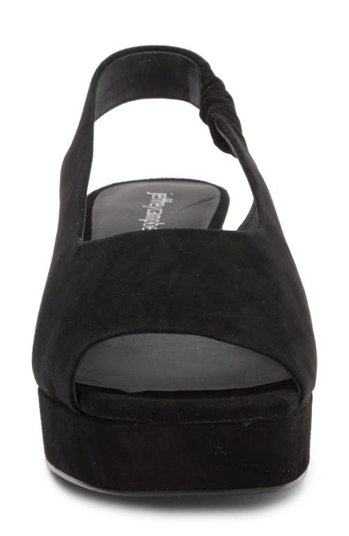 Jeffrey Campbell Extendo Slingback Platform Sandal In Black Suede