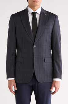 Tahari Slim Fit Plaid Blazer