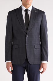 Tahari Slim Fit Plaid Blazer