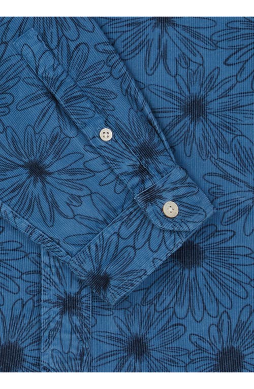 Ps By Paul Smith Ps Paul Smith Tailored Fit Floral Organic Cotton Button-down Shirt In Blue