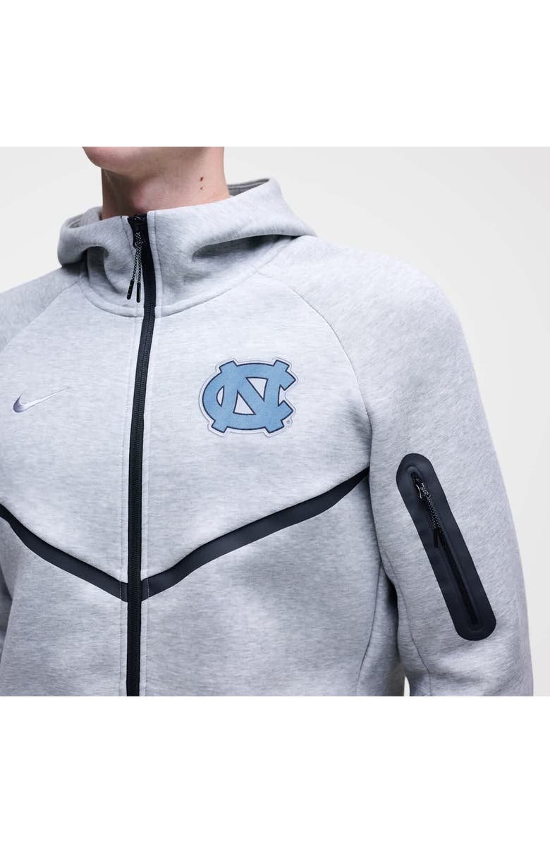 Nike Men
s Nike Heather Gray North Carolina Tar Heels Tech Fleece Full-Zip Windrunner Hoodie, Alternate, color, Heather Gray