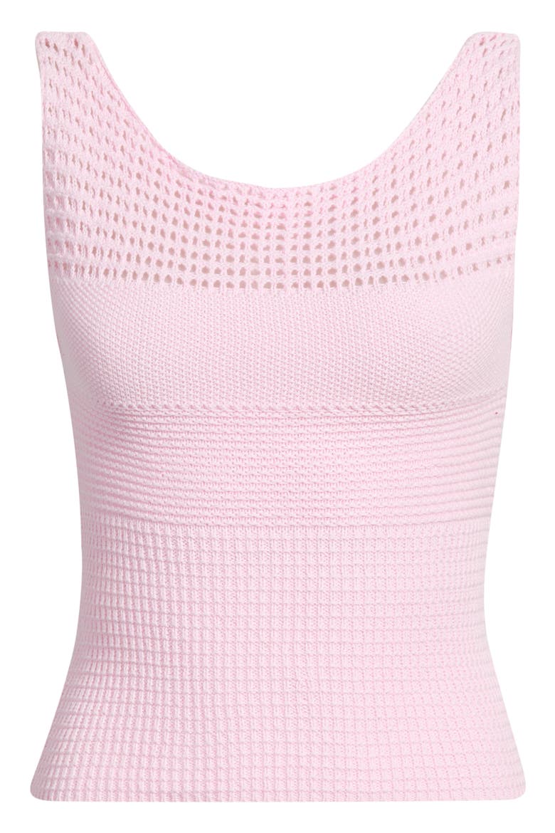 Brielle Open Knit Tank Top, Alternate, color, LIGHT PINK