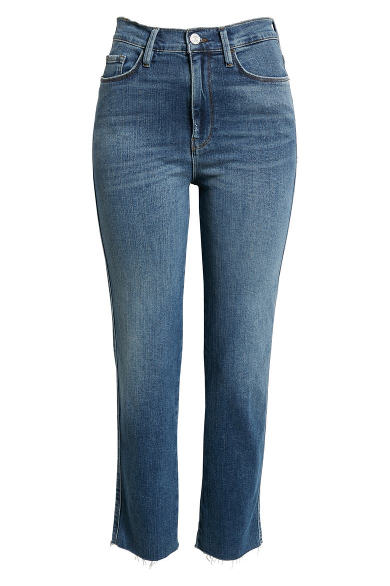 Le Sylvie High Waist Raw Hem Crop Jeans, Alternate, color, CROSSLANE