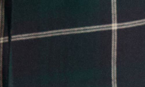 Mango Checked Straight Pants In Green
