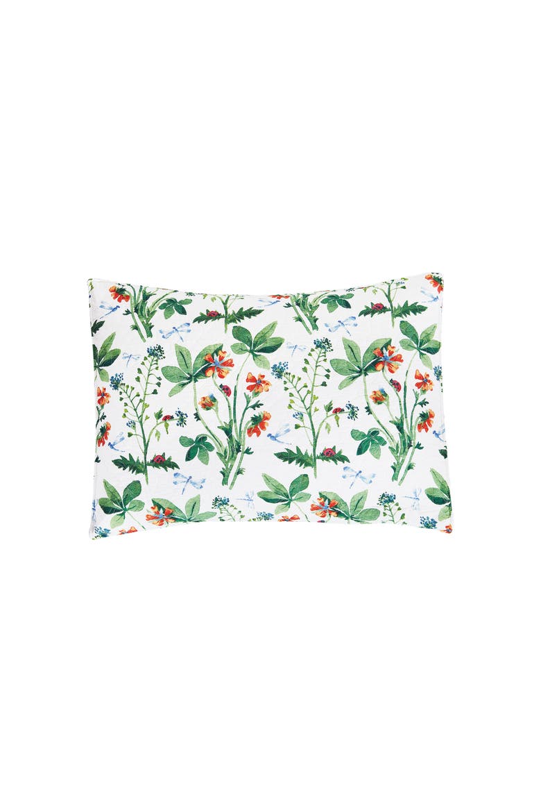 Clover Bug Spring Floral Cotton Quilt Set  - Reversible and Machine Washable, Alternate, color, Green