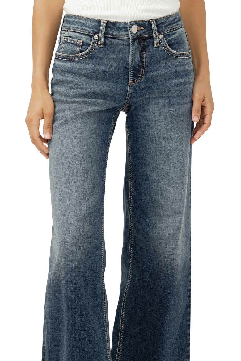 Suki Curvy Mid Rise Wide Leg Jeans, Alternate, color, BILLIE
