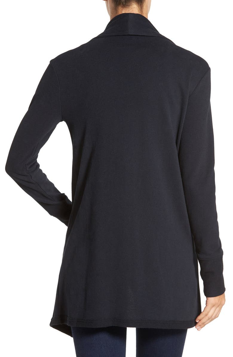 Caslon<sup>®</sup> Asymmetrical Drape Collar Terry Jacket, Alternate, color,