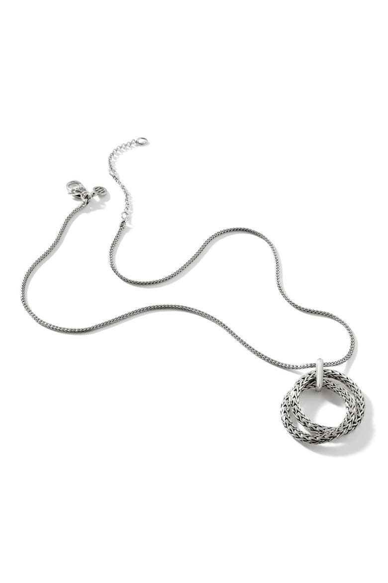 Soft Chain Pendant Necklace, Silver, 1.8mm, Alternate, color, SILVER