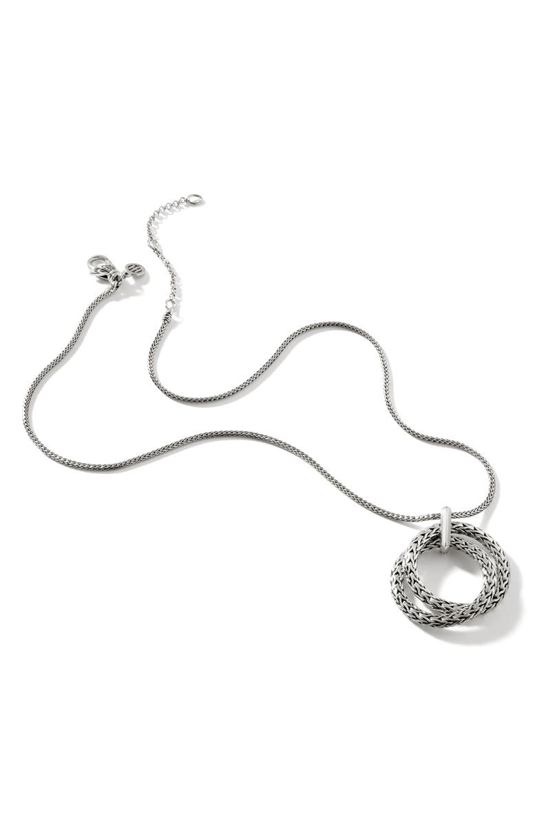 John Hardy Soft Chain Pendant Necklace, Silver, 1.8mm, Alternate, color, 
