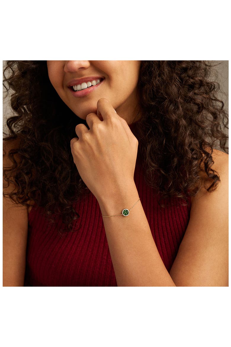 Merrit Northlight Mother of Pearl Station Bracelet, Alternate, color, GOLD/GREEN MOP