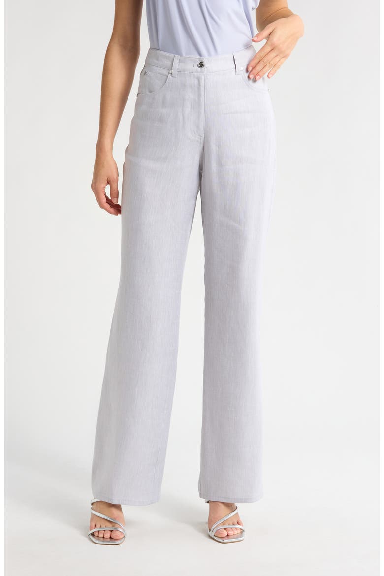 Larissa Linen Blend Pants, Main, color, PALE GREY