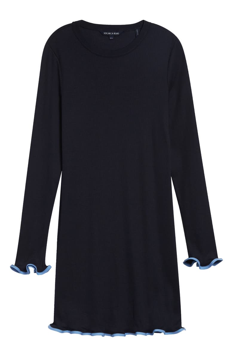 Veronica Beard Baranova Long Sleeve Minidress, Main, color, Navy