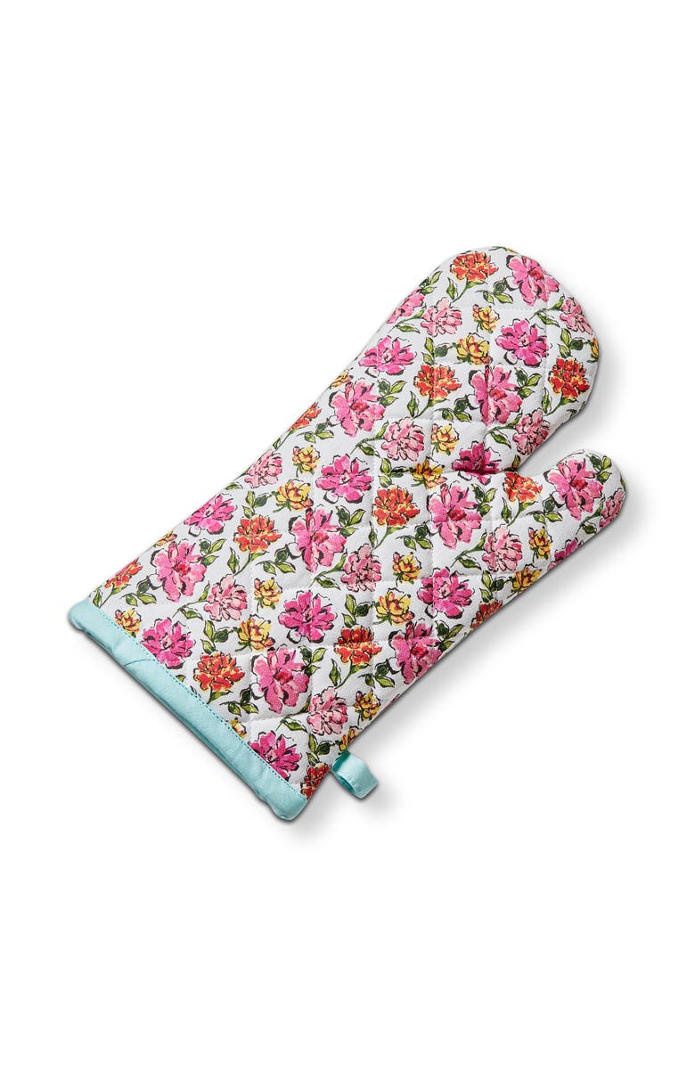 tag In Bloom Oven Mitt Multi Cotton Spring, Main, color, Pink