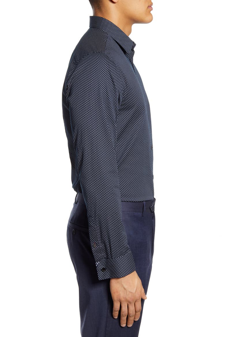 Modern Fit Dress Shirt, Alternate, color, NAVY